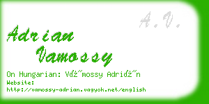 adrian vamossy business card